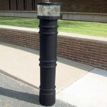 UV Lighted Decorative Bollard Cover in black