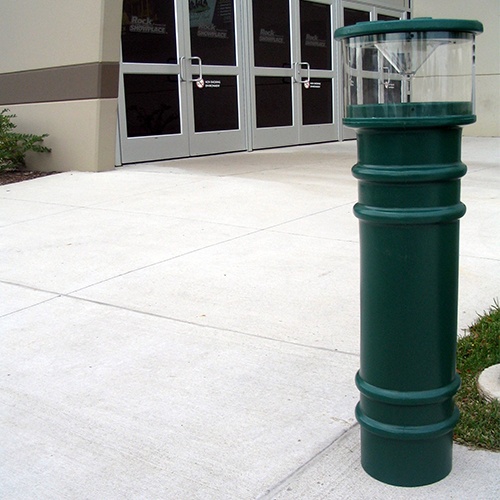 Forest Green UV Lighted Decorative Bollard Cover