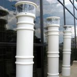 White UV Lighted Decorative Bollard Covers