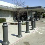 Dark gray plastic Pawn Decorative Bollard Covers