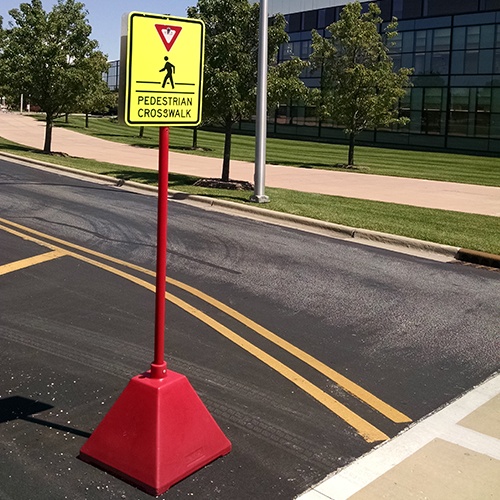 Make Your Pickup Services Pop with Portable Sign Bases : J&P Signs and  Safety