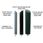 Skyline Decorative Bollard Covers used for garage door protection diagram